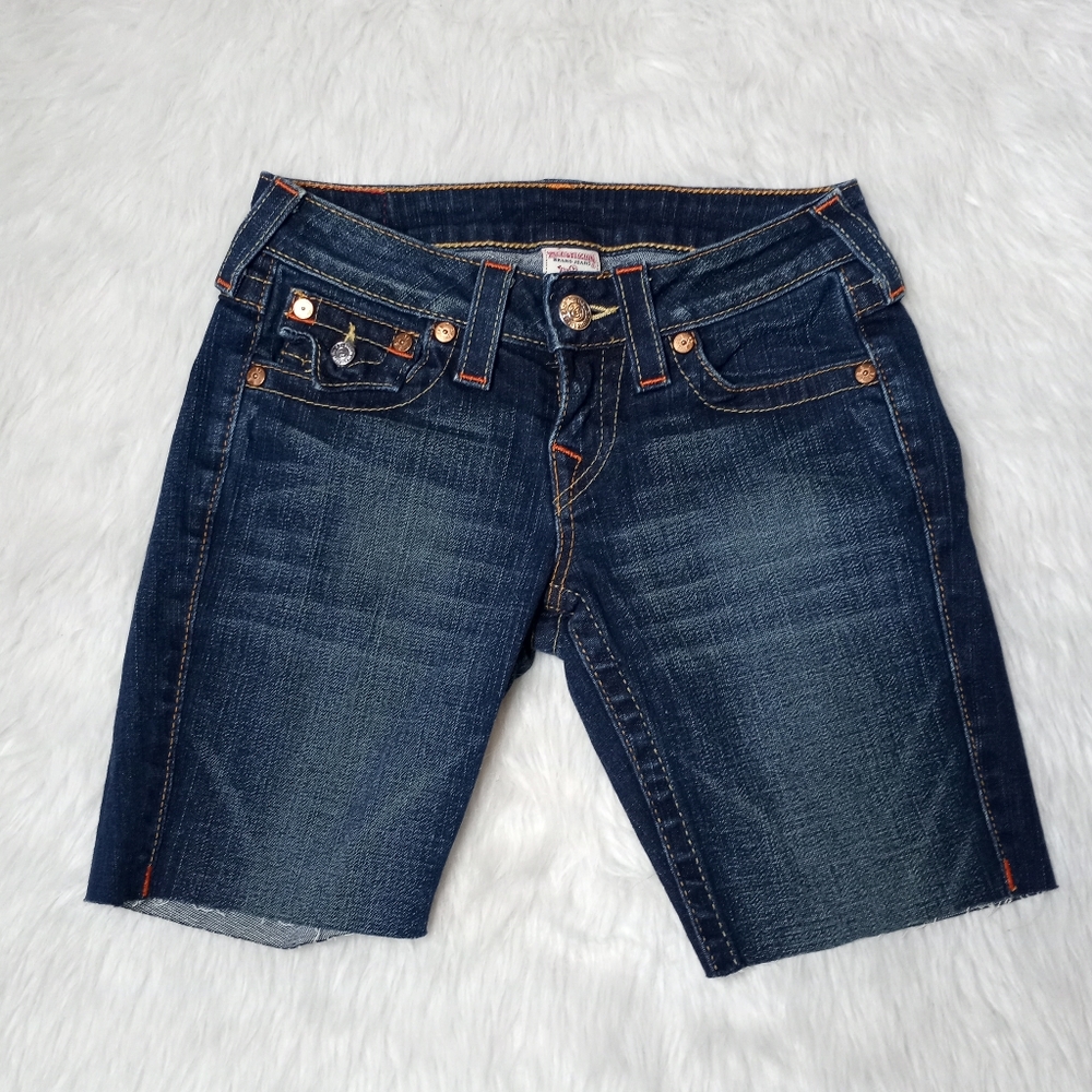 True Religion Billy Bermuda Jean Shorts